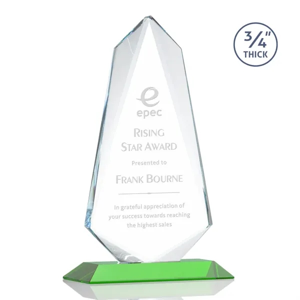An exquisite 0.75" thick Starfire Crystal award that features stellar bevels... from ASI 84592 St Regis Group / St Regis