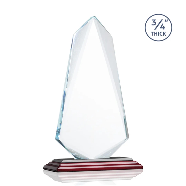 An exquisite 0.75" thick Starfire Crystal award that features stellar bevels... from ASI 84592 St Regis Group / St Regis
