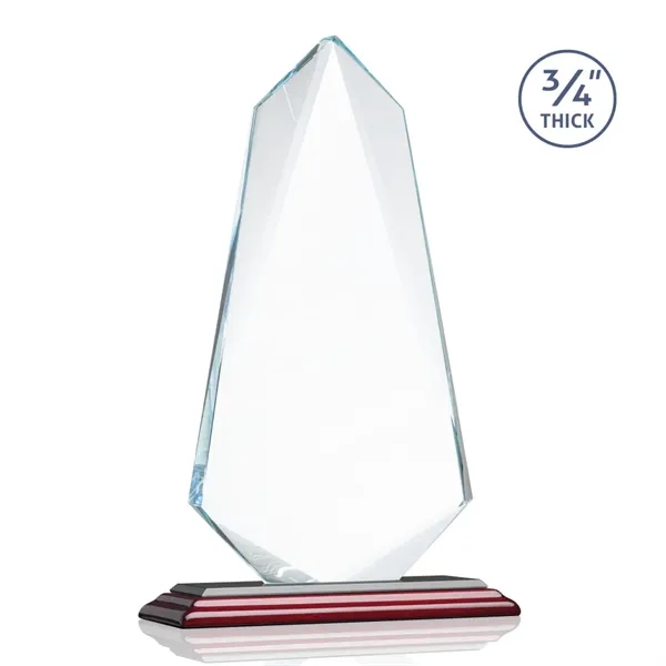 An exquisite 0.75" thick Starfire Crystal award that features stellar bevels... from ASI 84592 St Regis Group / St Regis