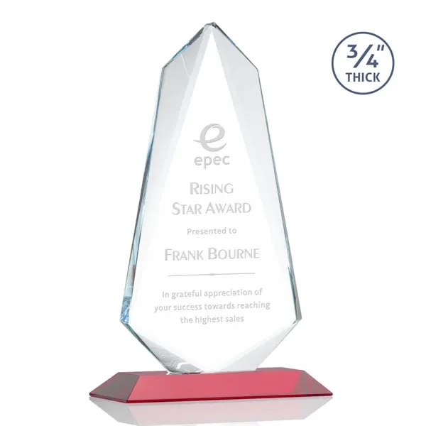 An exquisite 0.75" thick Starfire Crystal award that features stellar bevels... from ASI 84592 St Regis Group / St Regis