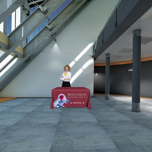 4' Recycled Knit Polyester Custom Throw Style Table Cover... from ASI 80228 Quinn