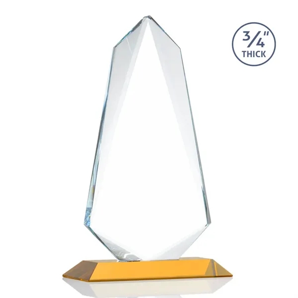 An exquisite 0.75" thick Starfire Crystal award on an Amber base.... from ASI 84592 St Regis Group / St Regis
