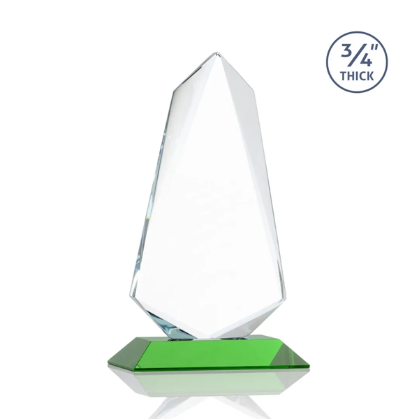 An exquisite 0.75" thick Starfire Crystal award on a Green base.... from ASI 84592 St Regis Group / St Regis
