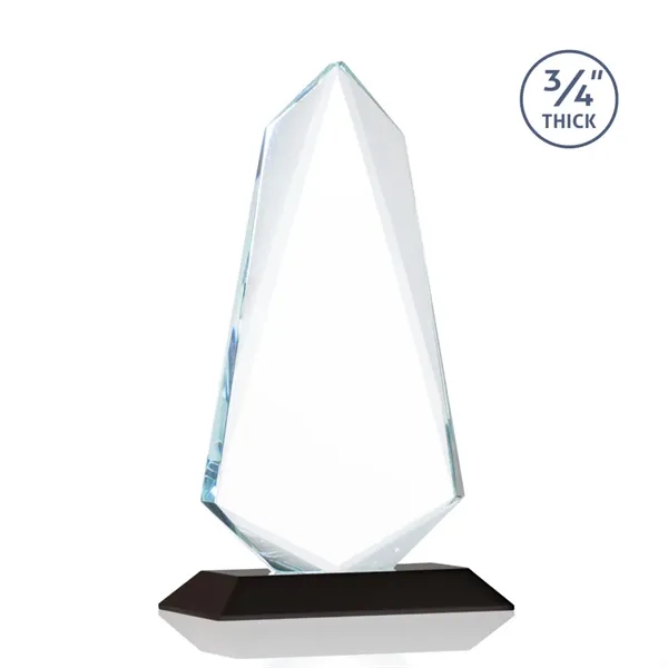 An exquisite 0.75" thick Starfire Crystal award on a Black base.... from ASI 84592 St Regis Group / St Regis