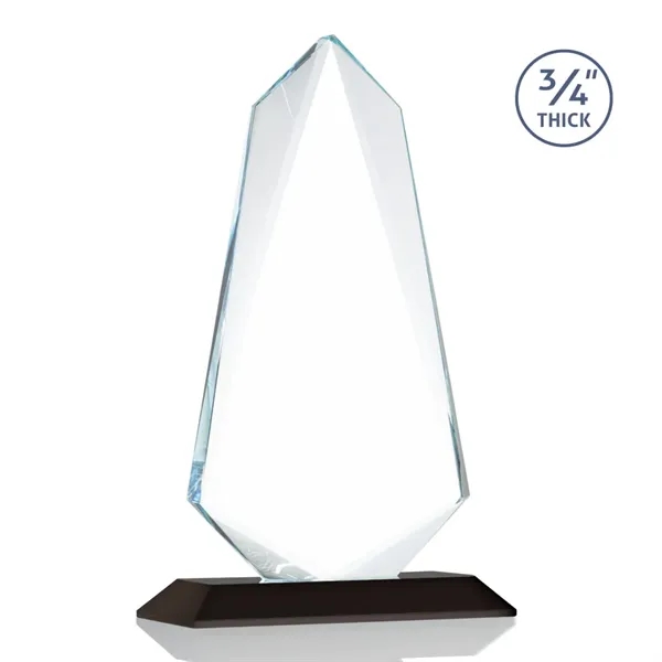 An exquisite 0.75" thick Starfire Crystal award on a Black base.... from ASI 84592 St Regis Group / St Regis