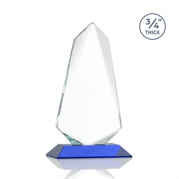 An exquisite 0.75" thick Starfire Crystal award on a Blue base.... from ASI 84592 St Regis Group / St Regis