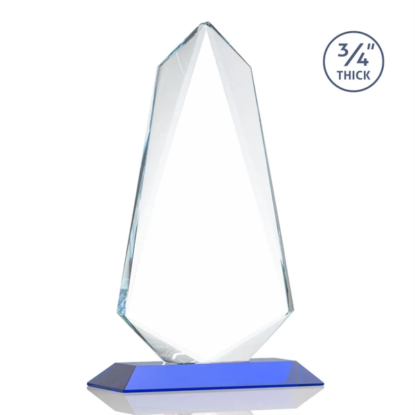 An exquisite 0.75" thick Starfire Crystal award on a Blue base.... from ASI 84592 St Regis Group / St Regis
