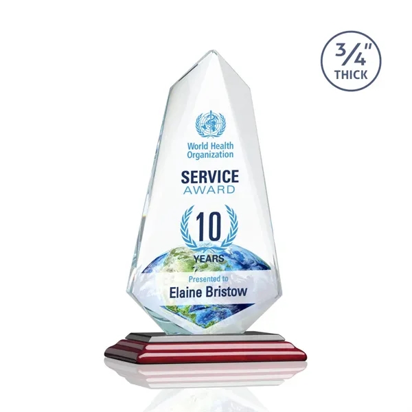 An exquisite 0.75" thick Starfire Crystal award on an Albion™ base.... from ASI 84592 St Regis Group / St Regis