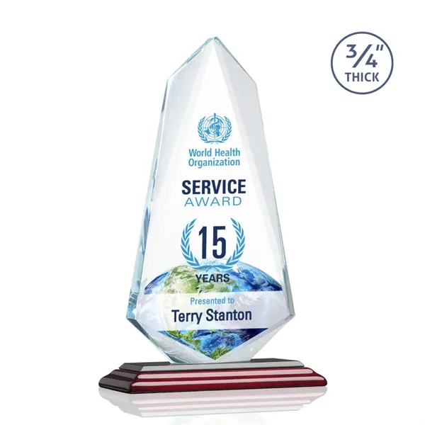 An exquisite 0.75" thick Starfire Crystal award on an Albion™ base.... from ASI 84592 St Regis Group / St Regis