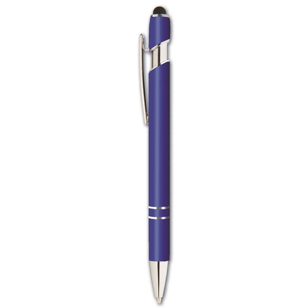 Metal click-action ballpoint pen with built-in capacitive stylus, matte finish, chrome... from ASI 90859 Tempo Industries Inc