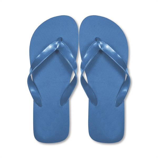 Flip flops with comfortable PE soles and matching color vinyl straps;... from ASI 90859 Tempo Industries Inc