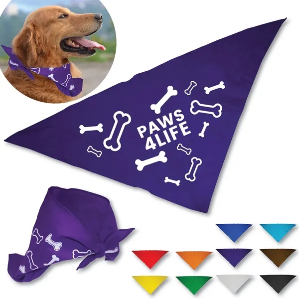 100% cotton pet bandanna designed for medium-large dogs; offered in an... from ASI 90859 Tempo Industries Inc