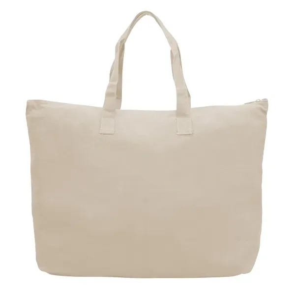 Large 10 oz. 100% canvas cotton tote with zipper top.... from ASI 90859 Tempo Industries Inc