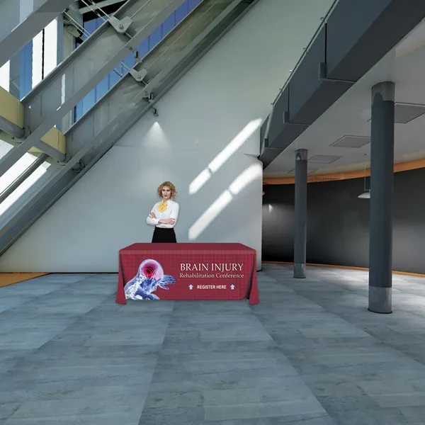 6' Recycled Knit Polyester Custom Throw Style Table Cover... from ASI 80228 Quinn