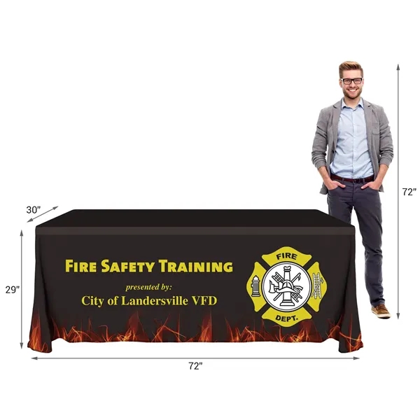 6' Recycled Knit Polyester Custom Throw Style Table Cover... from ASI 80228 Quinn