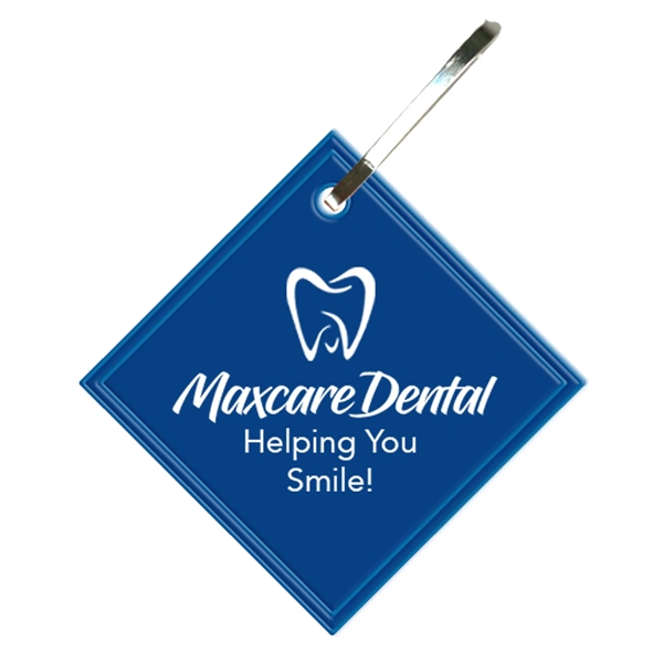 Diamond hook zipper pull measuring 1.37" square with reflective property for... from ASI 54040 Fey Promo / Reflectix® Mi Line by Fey