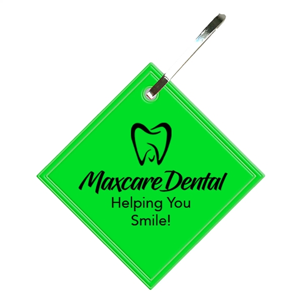 Diamond hook zipper pull measuring 1.37" square with reflective property for... from ASI 54040 Fey Promo / Reflectix® Mi Line by Fey