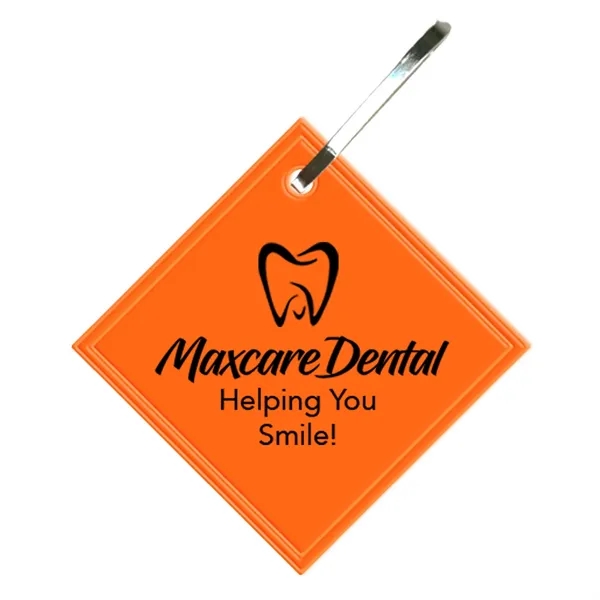 Diamond hook zipper pull measuring 1.37" square with reflective property for... from ASI 54040 Fey Promo / Reflectix® Mi Line by Fey