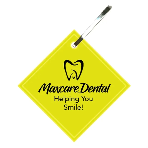 Diamond hook zipper pull measuring 1.37" square with reflective property for... from ASI 54040 Fey Promo / Reflectix® Mi Line by Fey