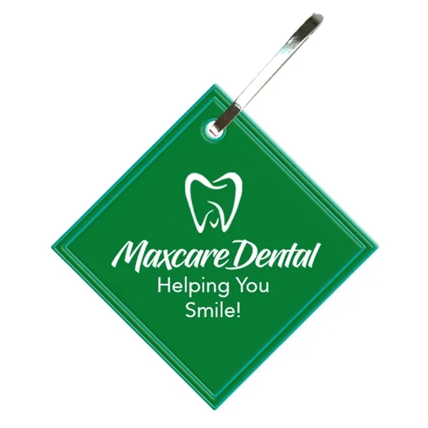 Diamond hook zipper pull measuring 1.37" square with reflective property for... from ASI 54040 Fey Promo / Reflectix® Mi Line by Fey