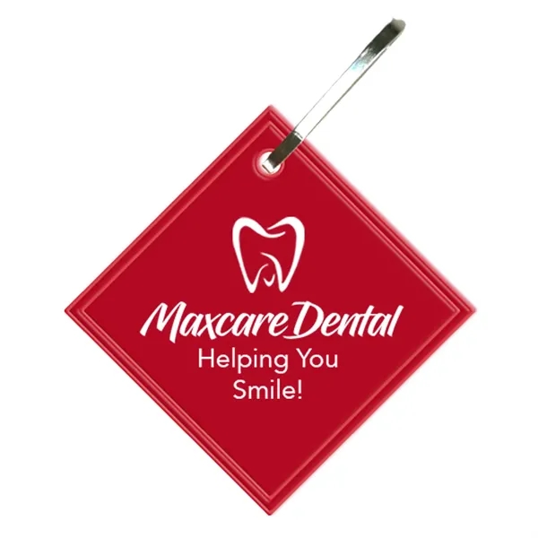 Diamond hook zipper pull measuring 1.37" square with reflective property for... from ASI 54040 Fey Promo / Reflectix® Mi Line by Fey