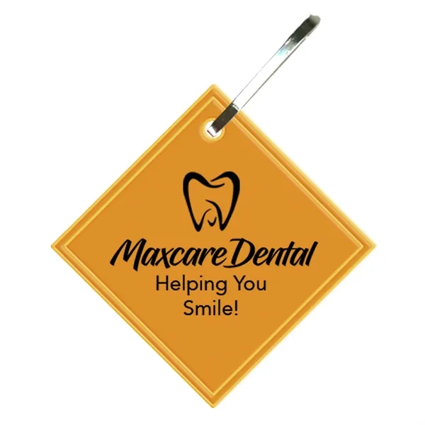 Diamond hook zipper pull measuring 1.37" square with reflective property for... from ASI 54040 Fey Promo / Reflectix® Mi Line by Fey