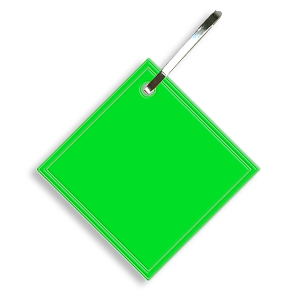 Diamond hook zipper pull measuring 1.37" square with reflective property for... from ASI 54040 Fey Promo / Reflectix® Mi Line by Fey