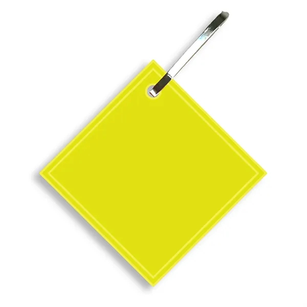 Diamond hook zipper pull measuring 1.37" square with reflective property for... from ASI 54040 Fey Promo / Reflectix® Mi Line by Fey