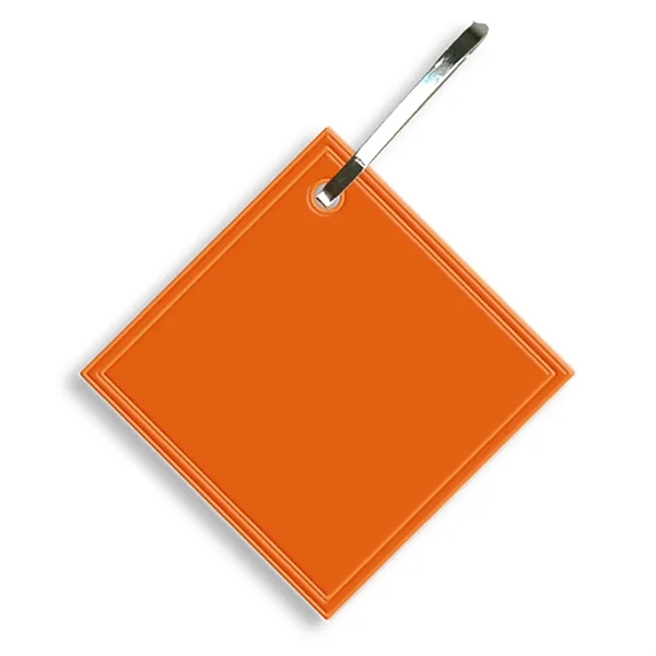 Diamond hook zipper pull measuring 1.37" square with reflective property for... from ASI 54040 Fey Promo / Reflectix® Mi Line by Fey