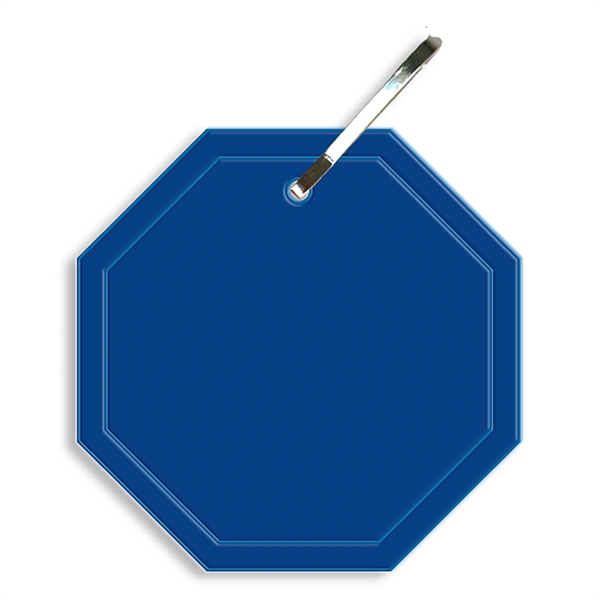 Octagon zipper pull that measures 2"H x 2"W with reflective properties.... from ASI 54040 Fey Promo / Reflectix® Mi Line by Fey