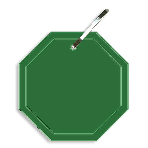 Octagon zipper pull that measures 2"H x 2"W with reflective properties.... from ASI 54040 Fey Promo / Reflectix® Mi Line by Fey