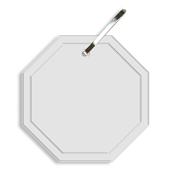 Octagon zipper pull that measures 2"H x 2"W with reflective properties.... from ASI 54040 Fey Promo / Reflectix® Mi Line by Fey