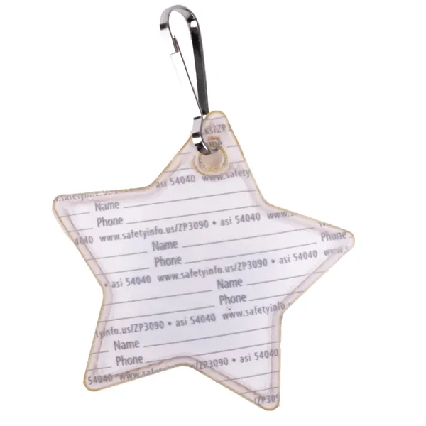 Star shaped zipper pull that measures 1.84"H x 1.93"W with reflective... from ASI 54040 Fey Promo / Reflectix® Mi Line by Fey