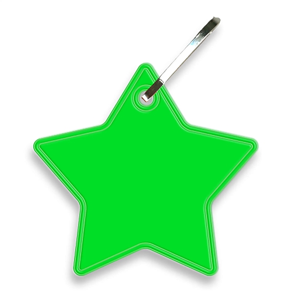 Star shaped zipper pull that measures 1.84"H x 1.93"W with reflective... from ASI 54040 Fey Promo / Reflectix® Mi Line by Fey