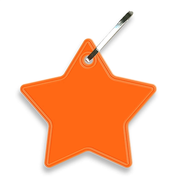 Star shaped zipper pull that measures 1.84"H x 1.93"W with reflective... from ASI 54040 Fey Promo / Reflectix® Mi Line by Fey