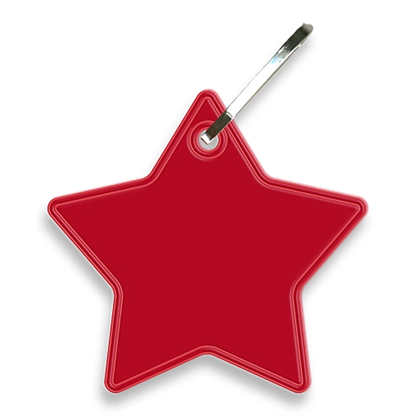 Star shaped zipper pull that measures 1.84"H x 1.93"W with reflective... from ASI 54040 Fey Promo / Reflectix® Mi Line by Fey