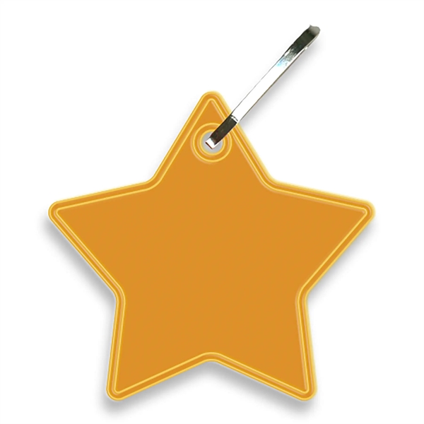Star shaped zipper pull that measures 1.84"H x 1.93"W with reflective... from ASI 54040 Fey Promo / Reflectix® Mi Line by Fey