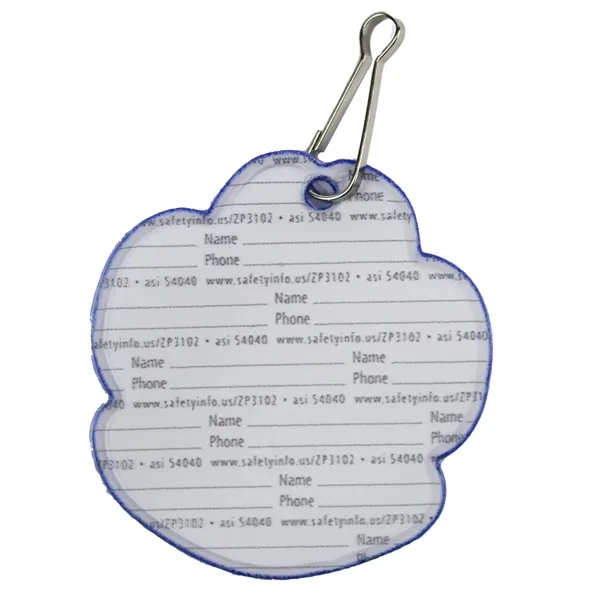 Paw print zipper pull that measures 2.06"H x 1.93"W with reflective... from ASI 54040 Fey Promo / Reflectix® Mi Line by Fey