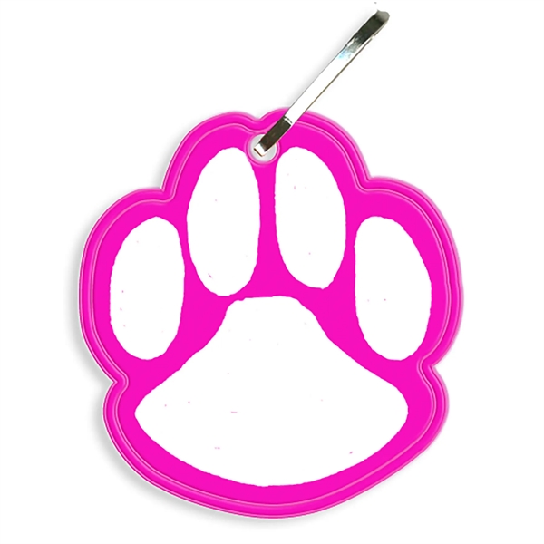 Paw print zipper pull that measures 2.06"H x 1.93"W with reflective... from ASI 54040 Fey Promo / Reflectix® Mi Line by Fey