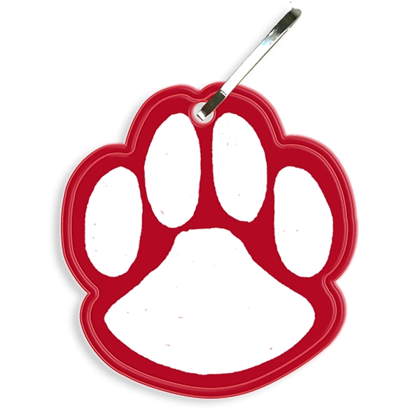 Paw print zipper pull that measures 2.06"H x 1.93"W with reflective... from ASI 54040 Fey Promo / Reflectix® Mi Line by Fey