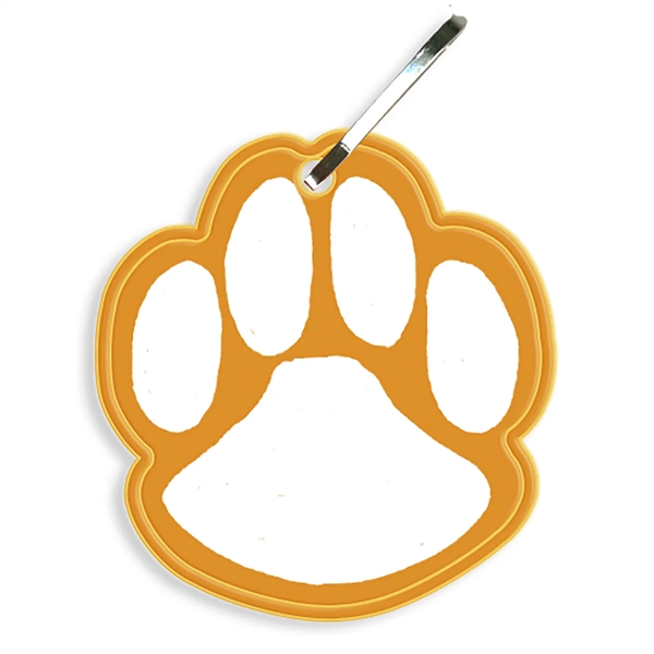 Paw print zipper pull that measures 2.06"H x 1.93"W with reflective... from ASI 54040 Fey Promo / Reflectix® Mi Line by Fey