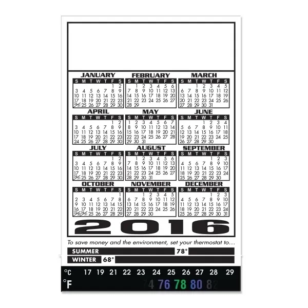 Large rectangle shape magnet with thermometer strip.... from ASI 90859 Tempo Industries Inc / Tempo Tempoline