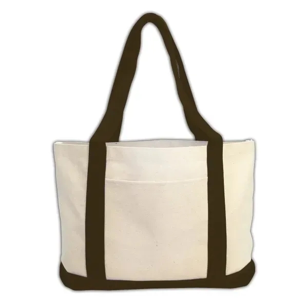 Tote bag made of cotton canvas with brightly colored handles and... from ASI 90859 Tempo Industries Inc / Tempo Tempoline