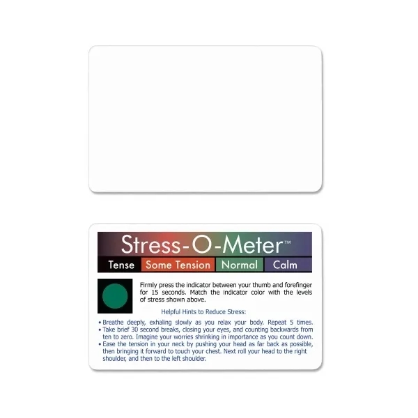 White card used to measure your stress and tension level.... from ASI 90859 Tempo Industries Inc