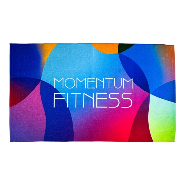 Full Color Sublimated Microfiber Terry Hand Towel. 15" x 25", sheared... from ASI 92980 WOV-IN® / Universal Strap/Wov-In Line