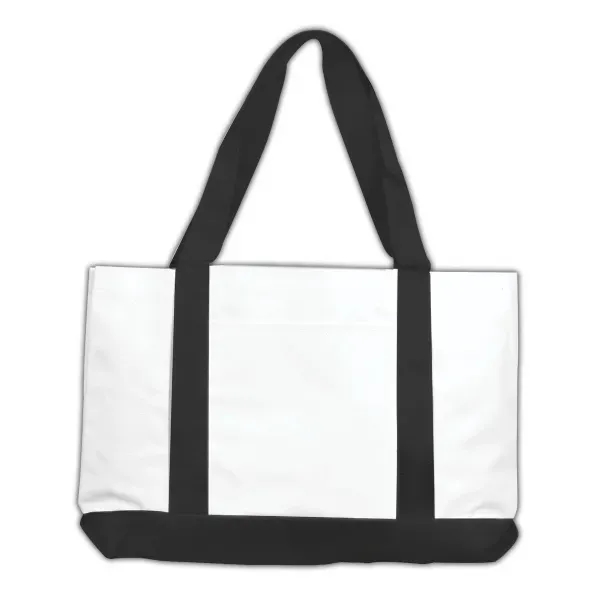 Tote bag made of denier polyester with brightly colored handles and... from ASI 90859 Tempo Industries Inc / Tempo Tempoline