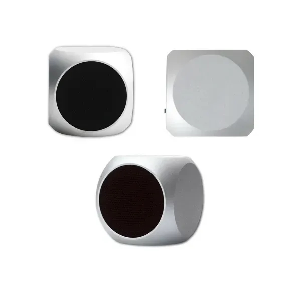 Compact cube-shaped  speaker with dynamic sound, rechargeable battery via USB... from ASI 90859 Tempo Industries Inc