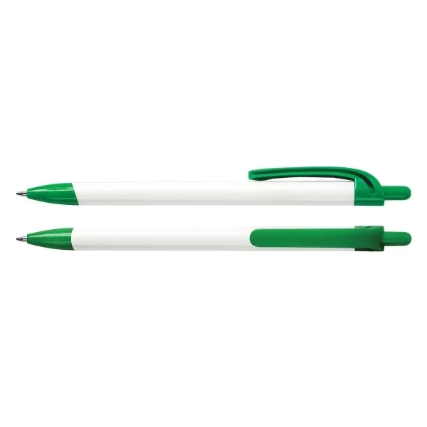 Stylish retractable ballpoint pen with bright trim in bold colors.... from ASI 90859 Tempo Industries Inc / Tempo Tempoline