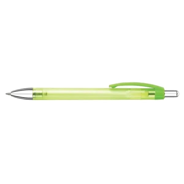 Retractable ballpoint pen with translucent barrels, chrome tip and plunger.... from ASI 90859 Tempo Industries Inc