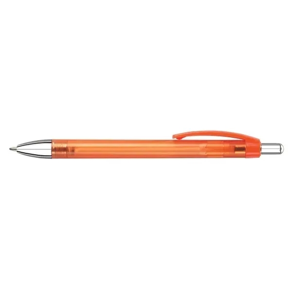 Retractable ballpoint pen with translucent barrels, chrome tip and plunger.... from ASI 90859 Tempo Industries Inc